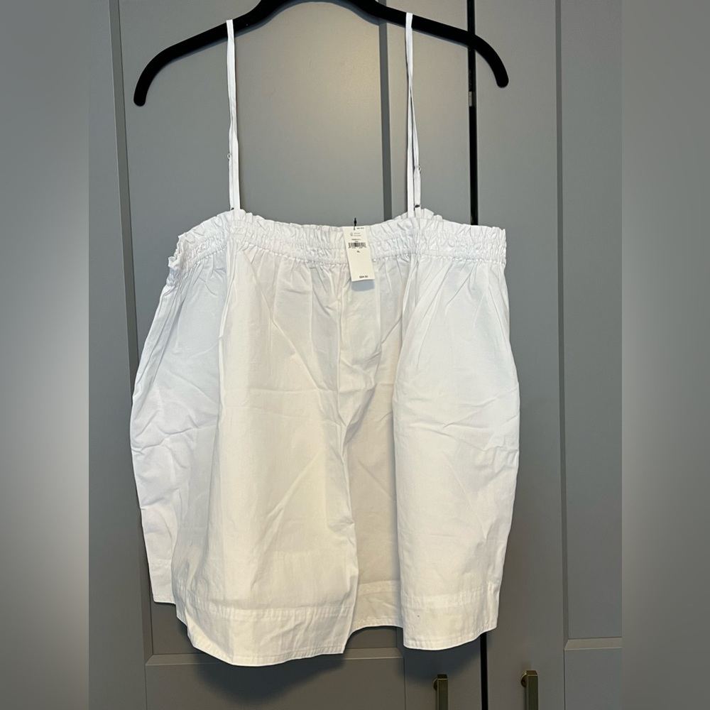 Nwt banana republic xl white camisole top with adjustable straps